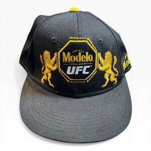RARE**Modelo Especial UFC Official Beer Black Gold Snapback Hat Lions Cap